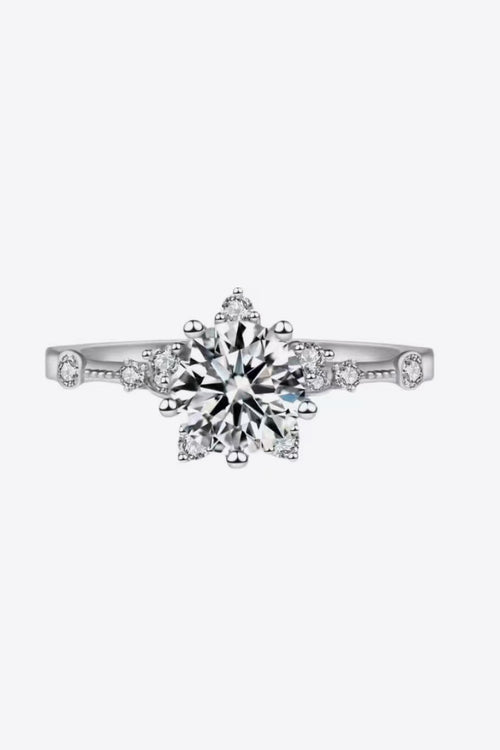 Bague Moissanite 1 Carat - Griffes 6 Points Fines
