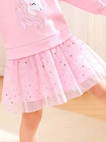 Robe Tutu Sweat Licorne en Tulle Fille