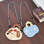 Sac Bandoulière Peluche Motif Cartoon