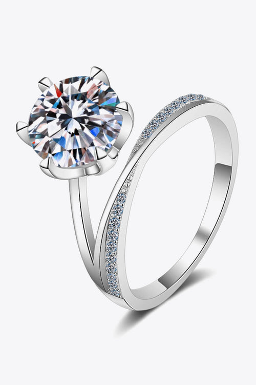 Bague Moissanite 3 Carats - Griffes 6 Points