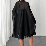 Ensemble Deux Pièces Femme Grande Taille : Blouse Col Rond & Robe Bustier