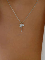 Collier Pendentif Palmier En Zircon