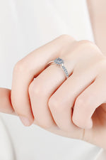 Bague Flocon Moissanite Plaquée Rhodium