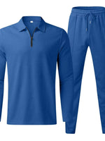 Ensemble Polo Zip & Pantalon Homme — Style Smart Athleisure