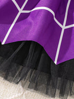 Robe Halloween Toile d'Araignée Col Claudine Fille