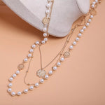 Collier Multi-Rangs Perles & Pièce