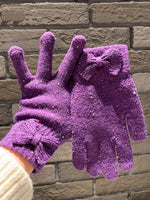 Gants Tricotés Détail Nœud