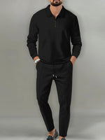 Ensemble Polo Zip & Pantalon Homme — Style Smart Athleisure