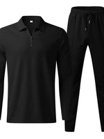 Ensemble Polo Zip & Pantalon Homme — Style Smart Athleisure