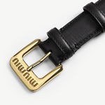 Ceinture En Cuir Boucle Dorée