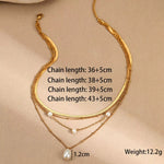 Collier 4 Rangs De Perles Plaqué Or 18K