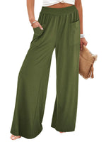 Taille Haute Pantalon Large Avec Poches