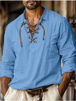 Chemise Liquette en Lin à Col Lacé — Style Riviera & Élégance Évasion