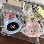 Sac Bandoulière Peluche Motif Cartoon