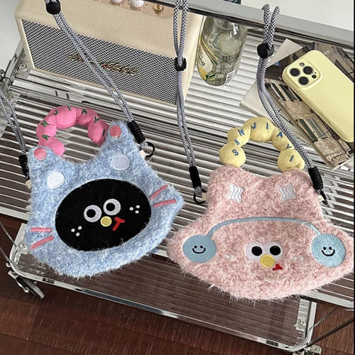 Sac Bandoulière Peluche Motif Cartoon
