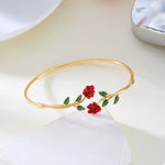 Parure Bague Croisée & Bracelet Plaqué Or Rose