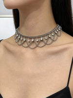 Collier Chaîne Zircon Plaqué Or 18K