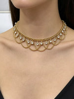 Collier Chaîne Zircon Plaqué Or 18K