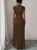 Robe Longue Moulante Froncée