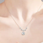 Collier Pendentif Moissanite 2 Carats Argent 925