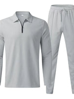 Ensemble Polo Zip & Pantalon Homme — Style Smart Athleisure