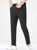 Pantalon Élégant à Pinces & Coupe Droite — Style Business Casual