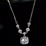 Collier Pendentif Moissanite 2 Carats Argent 925