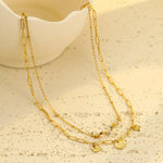 Collier Double Rang Plaqué Or 18K