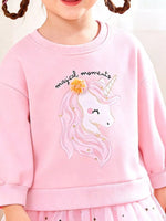 Robe Tutu Sweat Licorne en Tulle Fille