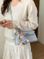 Sac Bandoulière Effet Croco Cuir