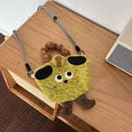 Sac Bandoulière Peluche Motif Cartoon