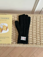 Gants Chauds Tricot Torsadé