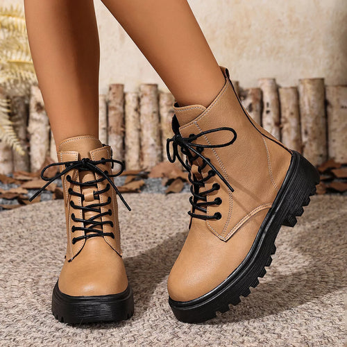 Bottines Style Rangers À Lacets