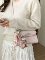 Sac Bandoulière Effet Croco Cuir