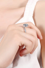 Bague Moissanite 3 Carats - Griffes 6 Points