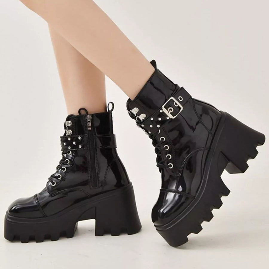 Bottines Plateforme Boucle & Clous
