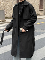 Trench Croisé Col Chemise Manches Longues Homme