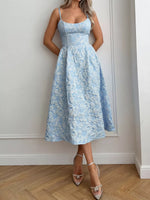 Robe Midi Évasée Texturée
