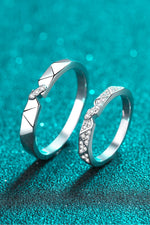 Bague Minimaliste Moissanite Plaquée Rhodium