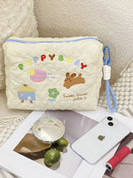 Pochette Matelassée Brodée Motif Cartoon