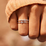 Bague Double Anneau Croisé