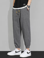 Pantalon Jogger Chiné à Cordon Tressé — Style Streetwear & K-Pop Vibe