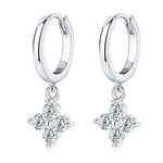 Créoles Pendantes Moissanite Argent 925