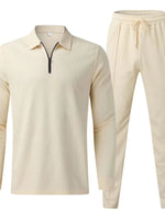 Ensemble Polo Zip & Pantalon Homme — Style Smart Athleisure