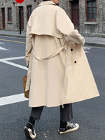 Trench Croisé Col Chemise Manches Longues Homme