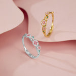 Bague Fleur Argent 925 - Pétales Ciselés