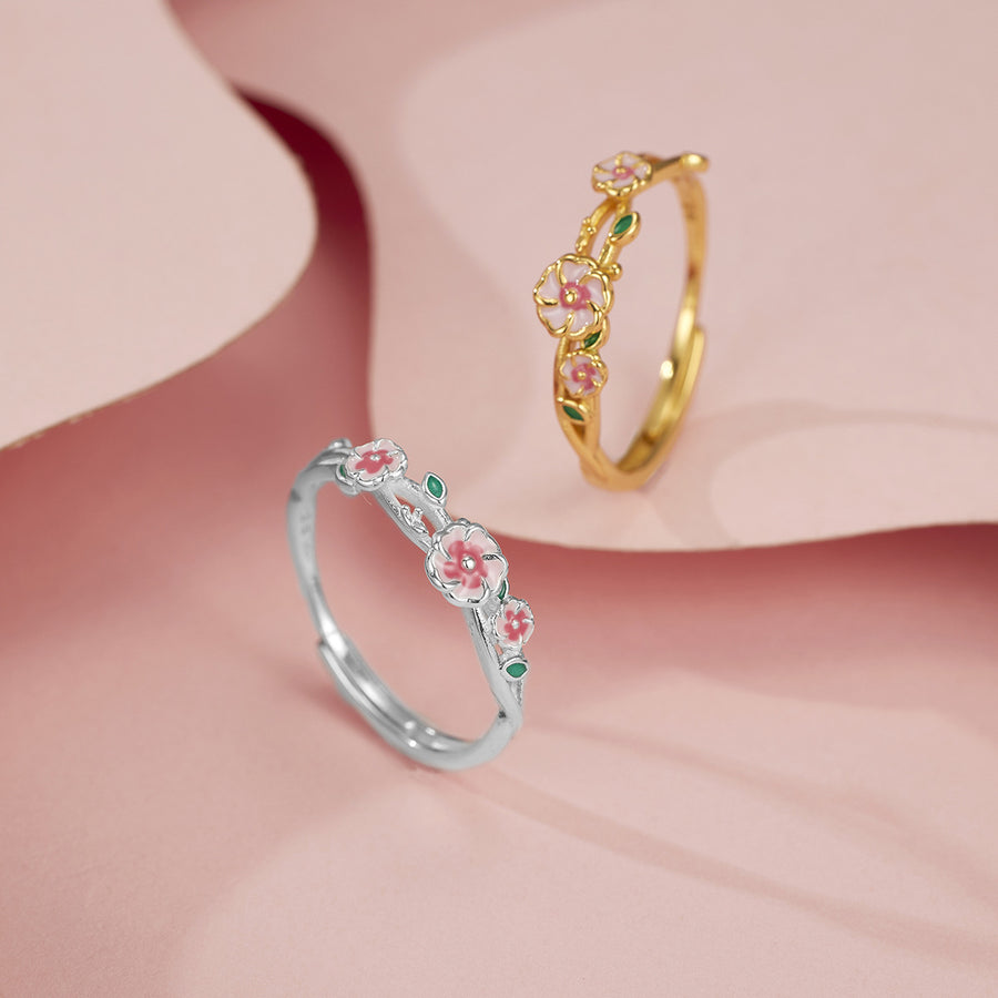 Bague Fleur Argent 925 - Pétales Ciselés