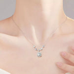 Collier Pendentif Moissanite 2 Carats Argent 925