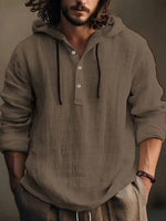 Chemise Hoodie en Lin à Capuche — Style Summer Lounge & Chic Décontracté