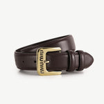 Ceinture En Cuir Boucle Dorée
